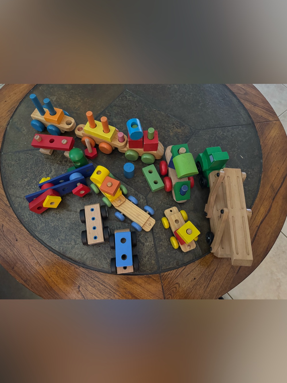 Classic Wooden Building Toy Set - Multicolor